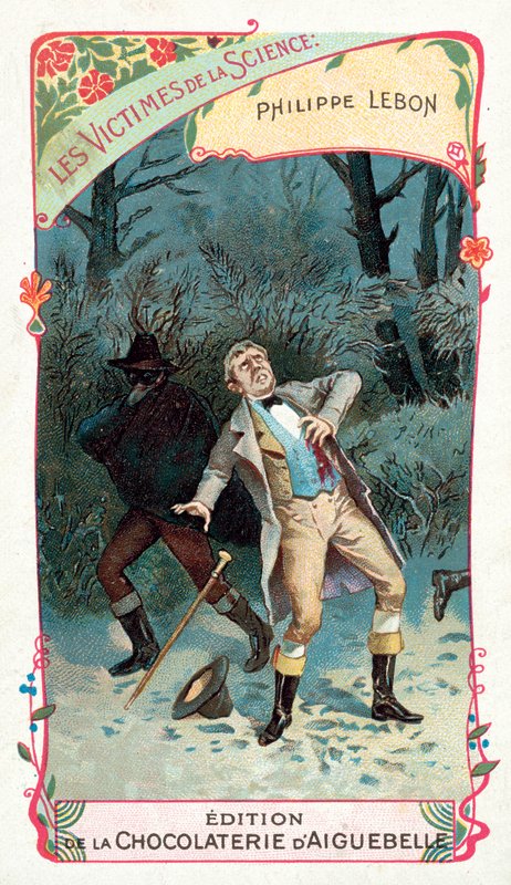 Morte do engenheiro e químico francês Philippe Lebon, 1804 de French School