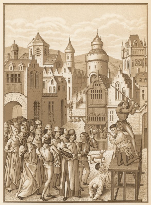 Decapitação de Guillaume de Pommiers de French School