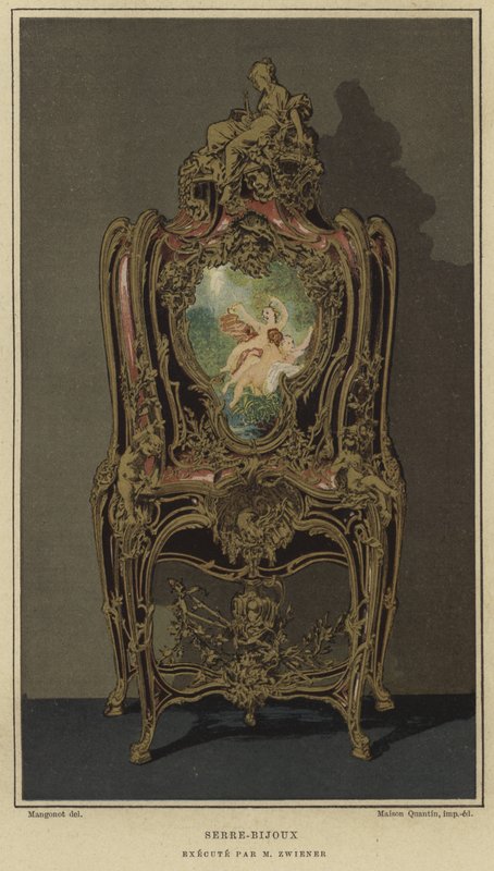 Serie-bijoux decorada por Joseph Emmanuel Zwiener, século XIX de French School