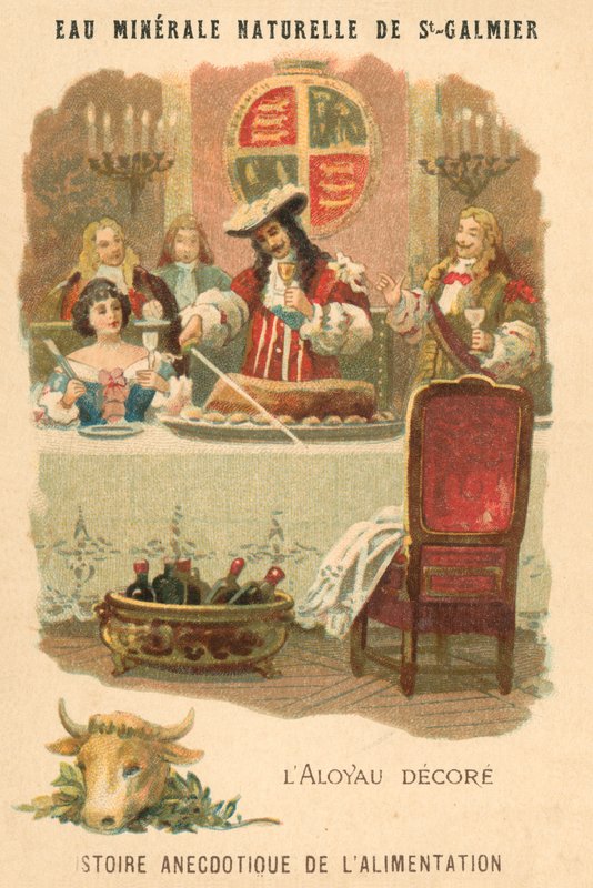 Lombo de vaca decorado (chromolitho) de French School