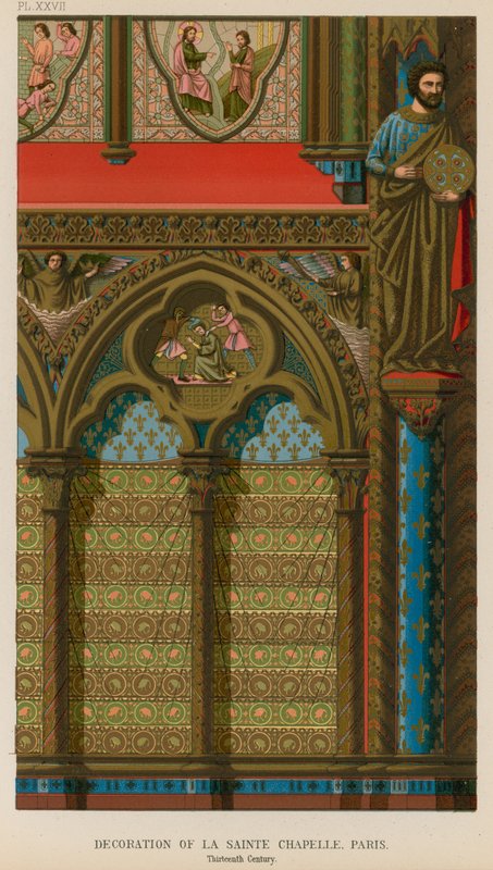 Decoração da Sainte Chapelle, Paris de French School