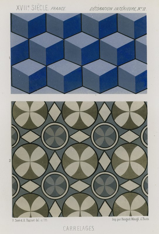 Azulejos decorativos do século XVII de French School