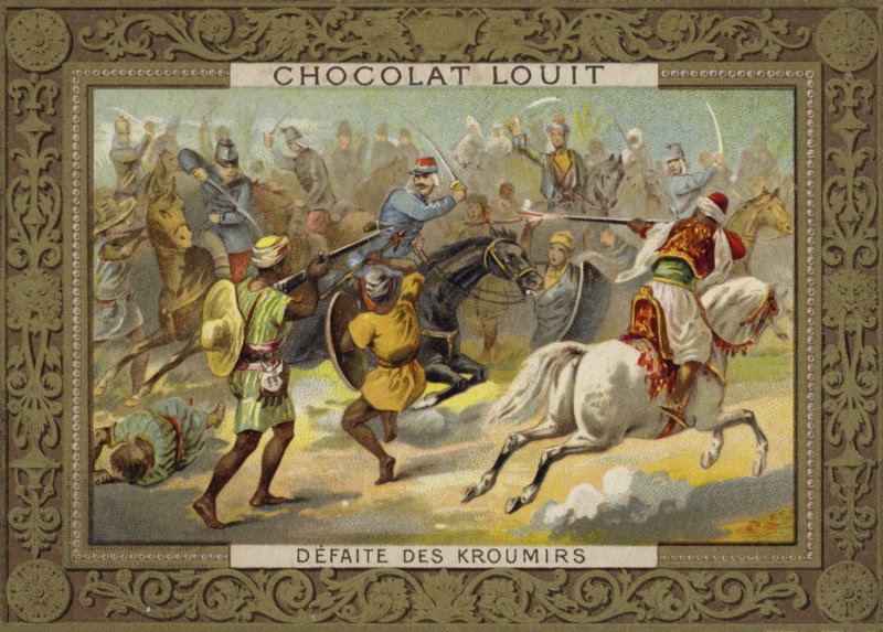 Derrota dos Kroumirs pelos franceses, Tunísia, 1881 de French School