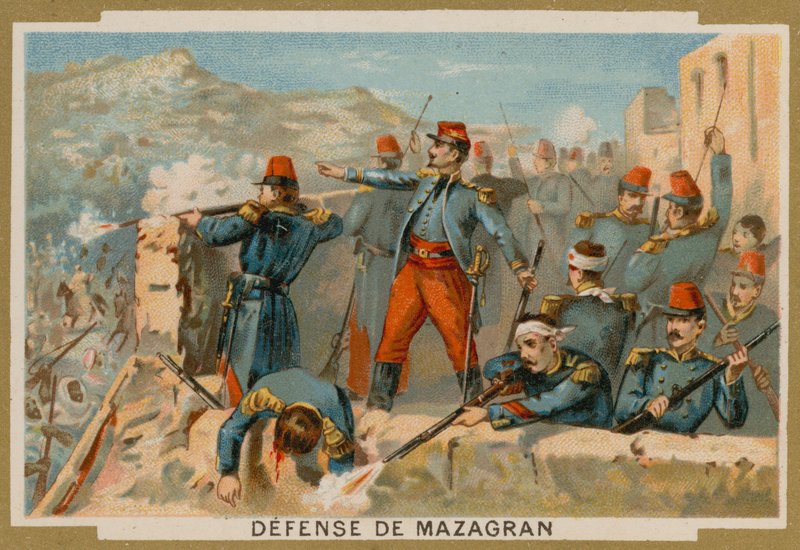 Defesa de Mazagran pelos franceses, Argélia, 1840 de French School