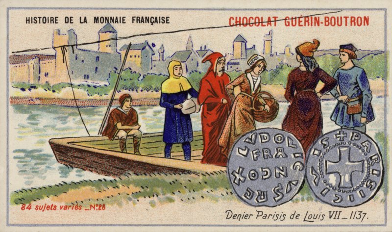 Denier parisisis de Luís VII de French School