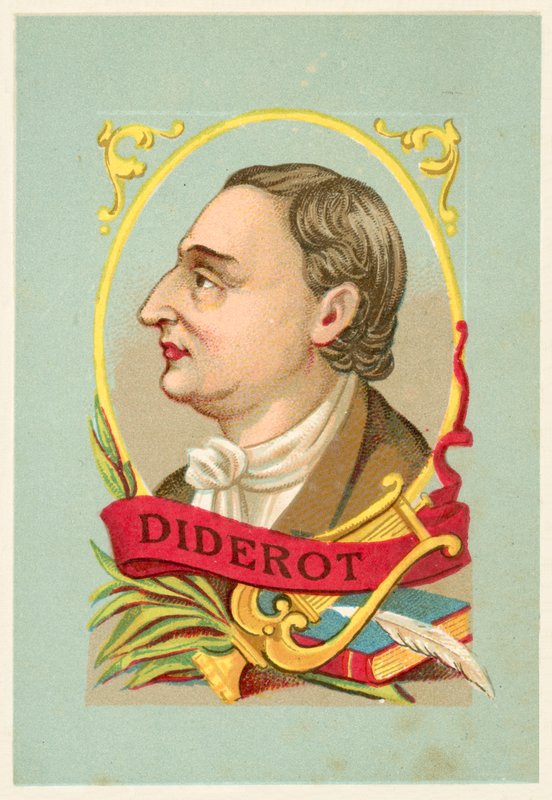 Denis Diderot, filósofo e escritor francês (chromolitho) de French School