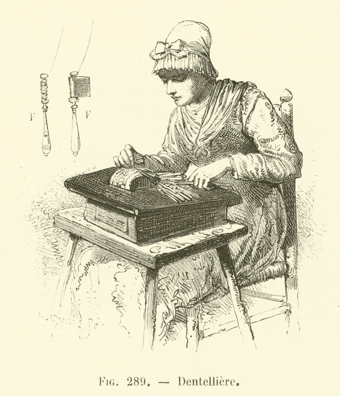 Dentelliere (gravura) de French School