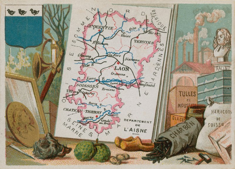 Departamento de Aisne, no norte da França de French School