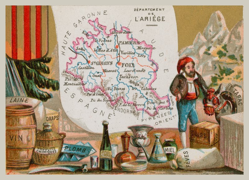 Departamento de Ariege no sudoeste da França de French School