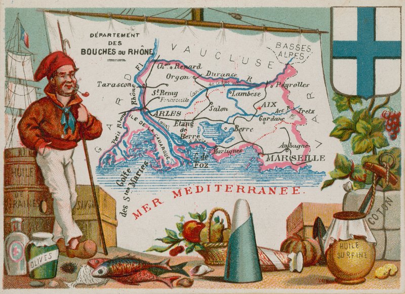 Departamento de Bouches-du-Rhone, no sul da França de French School