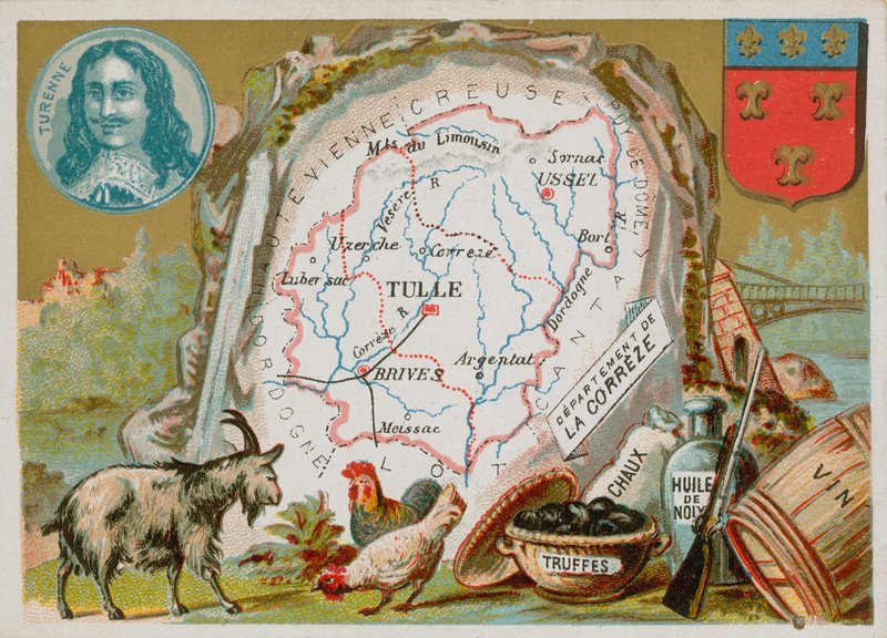 Departamento de Correze, no centro-sul da França de French School
