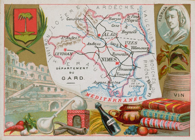 Departamento de Gard no sul da França de French School