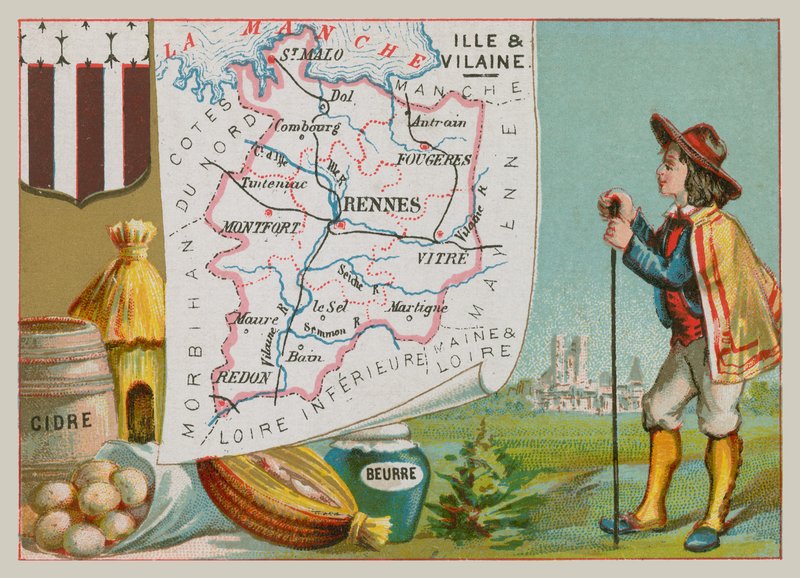 Departamento de Ille et Vilaine no noroeste da França de French School