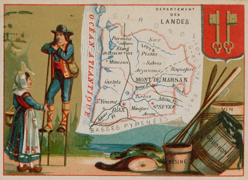 Departamento de Landes no sul da França de French School