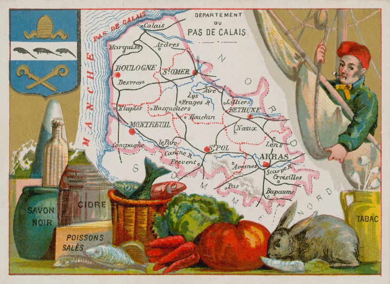 Departamento de Pas-de-Calais no norte da França de French School