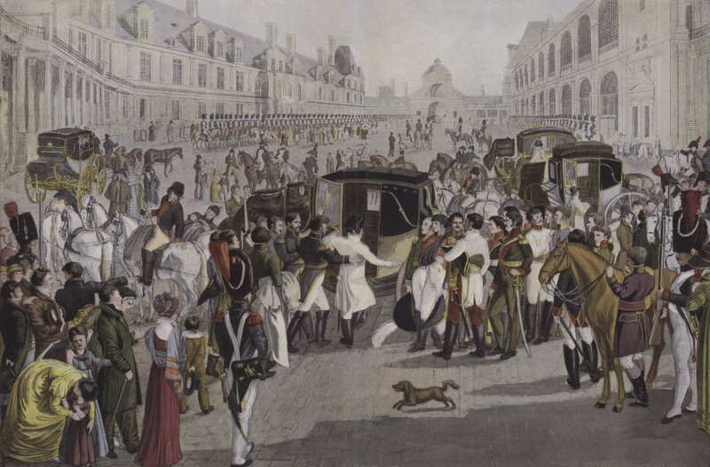 Partida de Napoleão de Fontainebleau, 20 de abril de 1814 de French School
