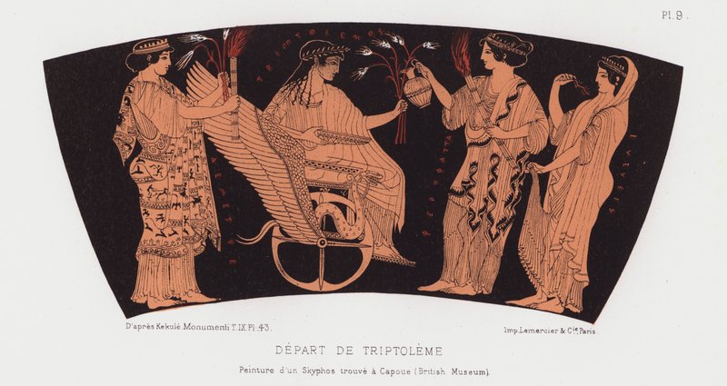 Partida do Triptolomus (cor litho) de French School