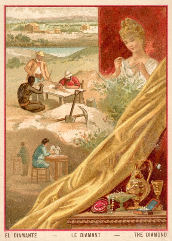 Diamantes (chromolitho) de French School