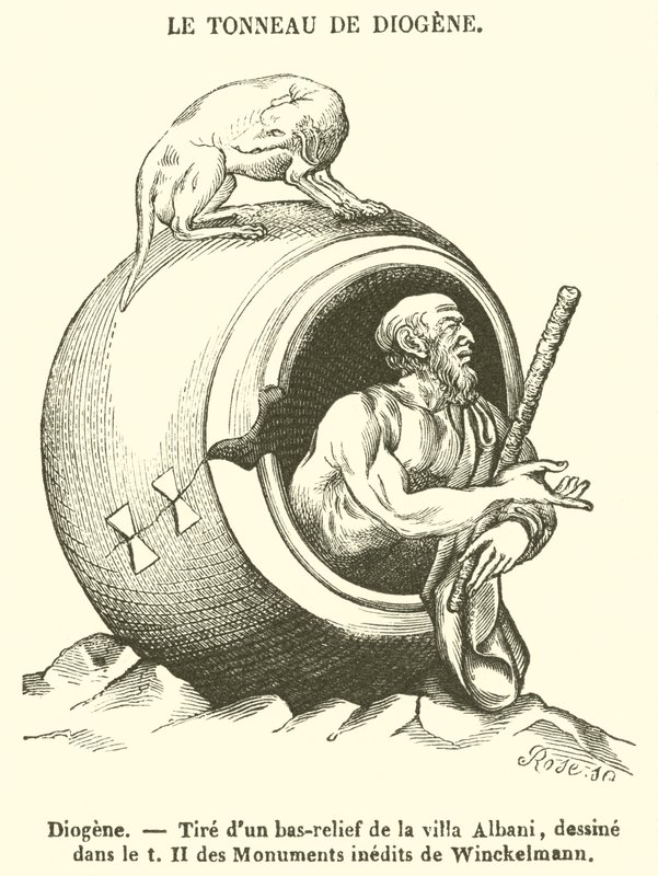 Diógenes (gravura) de French School