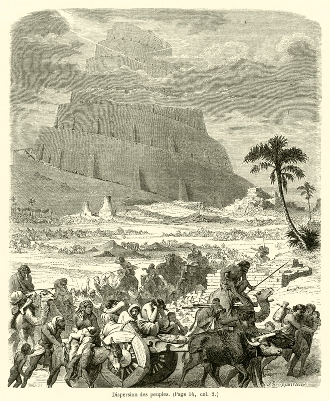 Dispersão de povos (gravura) de French School