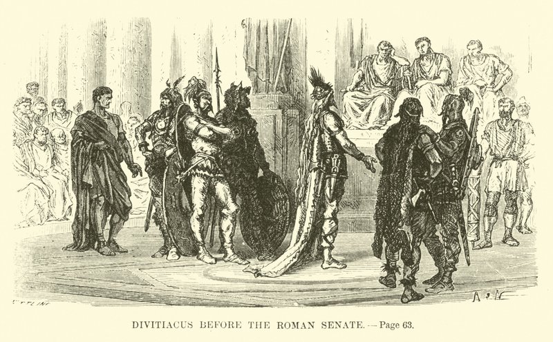 Divitiacus antes do Senado romano de French School