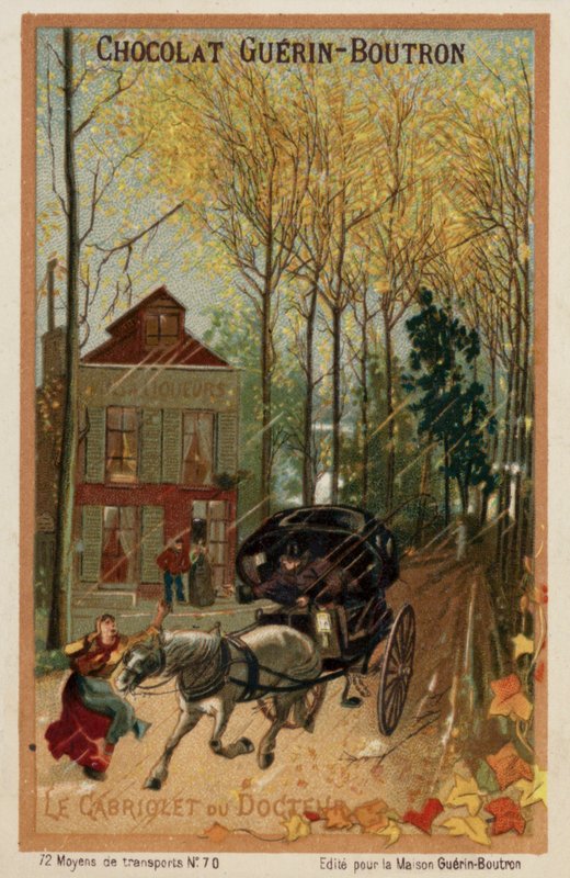 Cabriolet do doutor (chromolitho) de French School