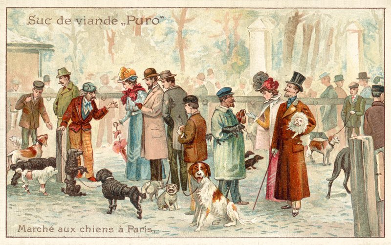 Mercado canino, Paris (chromolitho) de French School