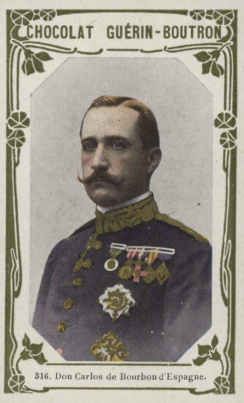 Don Carlos de Bourbon dEspagne (foto colorida) de French School