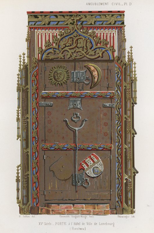 Porta na Câmara Municipal do Luneburg de French School