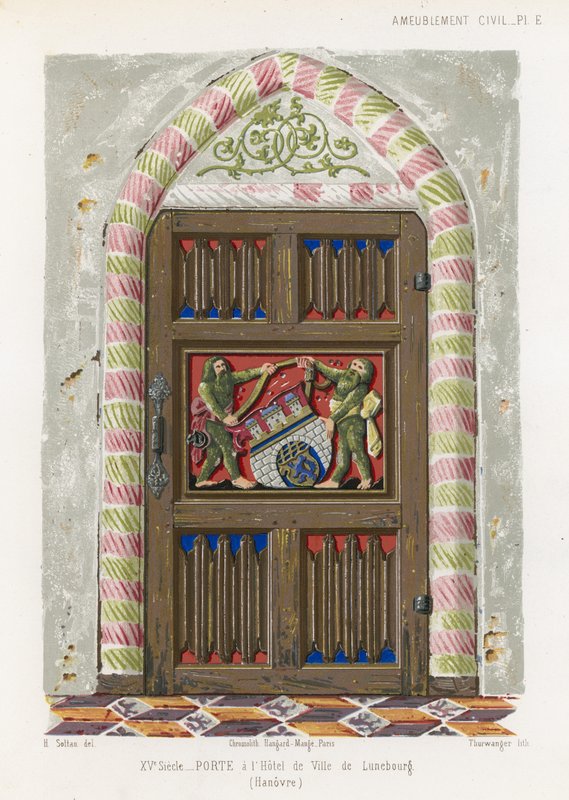 Porta na Câmara Municipal do Luneburg de French School
