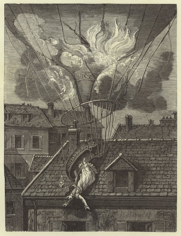 Morte dramática do aeronauta Madame Blanchard, 6 de julho de 1819 de French School
