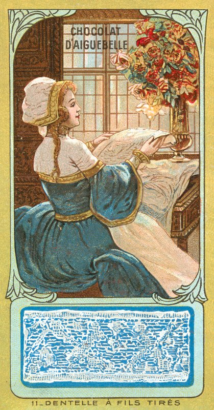 Laço de fio desenhado de French School