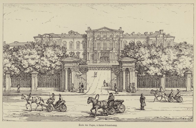 Escola das Páginas, São Petersburgo (gravura) de French School