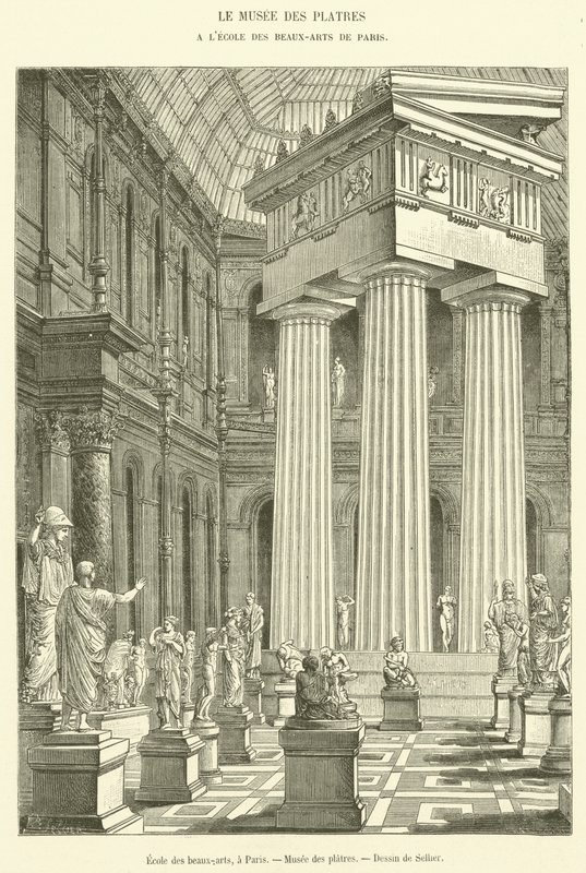 Escola de Belas Artes, em Paris, Musee des platres (gravura) de French School