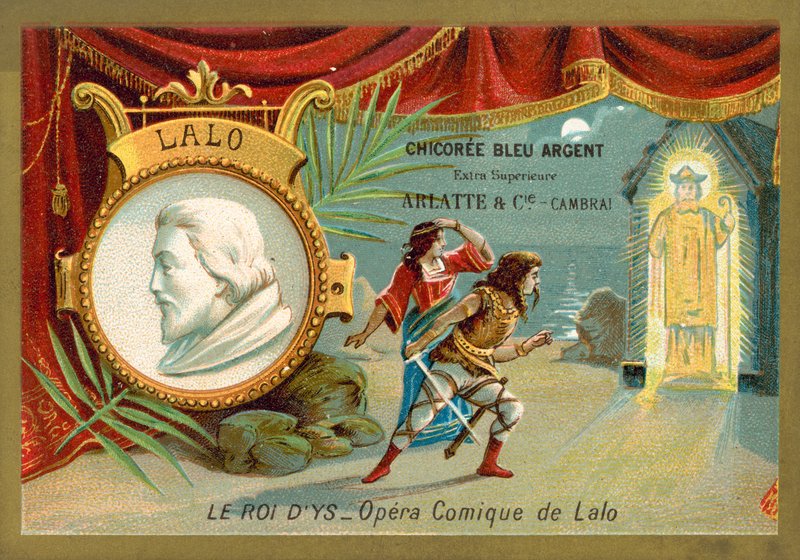 Edouard Lalo, compositor francês, e uma cena da sua ópera Le Roi d
