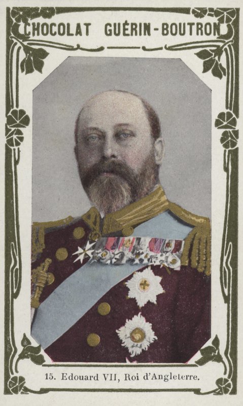 Eduardo VII, rei da Inglaterra (foto colorida) de French School
