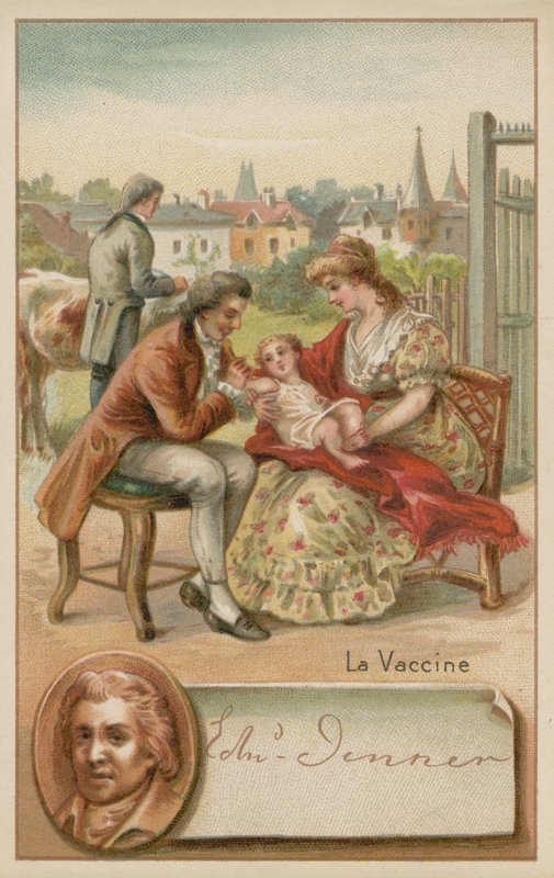 Edward Jenner, médico inglês e cientista que descobriu uma vacina contra a varíola de French School
