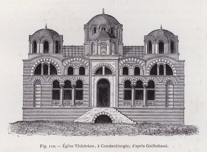 Igreja Theotokos, Constantinopla; depois de Gailhabaud (gravura) de French School