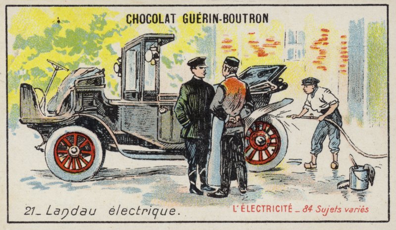 Landau elétrico (chromolitho) de French School