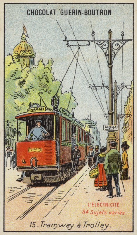 Bonde elétrico (chromolitho) de French School