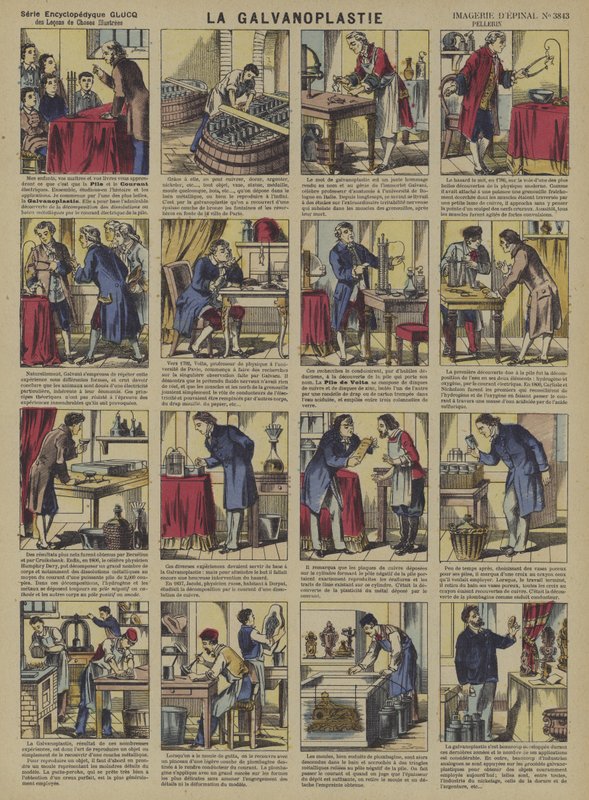 Galvanoplastia (cor litho) de French School