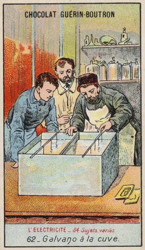 Tanque de eletrotipagem (chromolitho) de French School