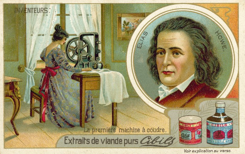 Elias Howe, inventor da primeira máquina de costura de French School