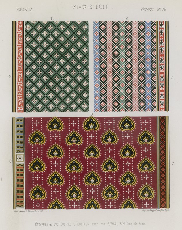 Tecidos bordados da França do século XIV de French School