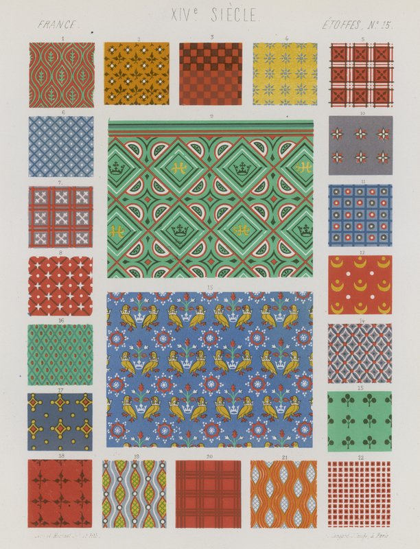 Tecidos bordados da França do século XIV de French School