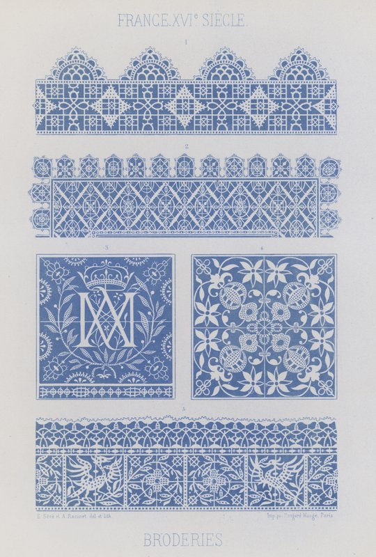 Bordados (chromolitho) de French School