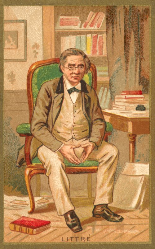 Emile Littre, lexicógrafo e filósofo francês (chromolitho) de French School