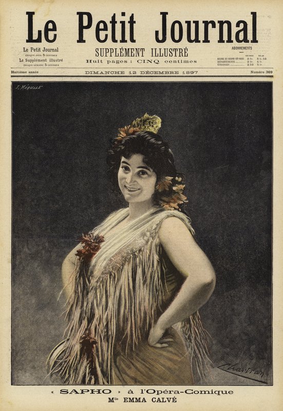 Emma Calve em Safo na Ópera-Comique, Paris de French School