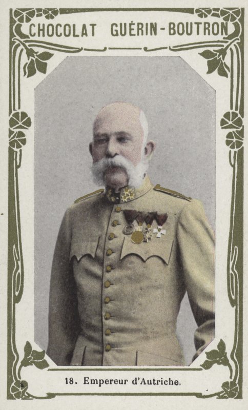 Imperador da Áustria (foto colorida) de French School