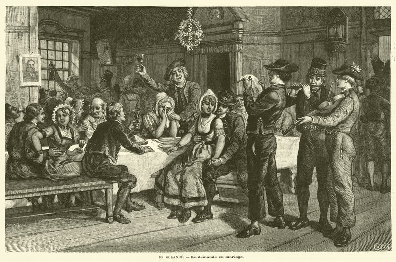 En Zelande (gravura) de French School